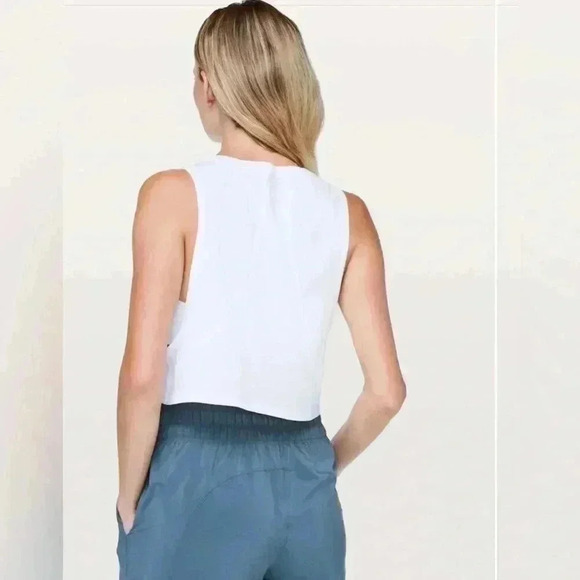Lululemon Muscle Love Crop Tank *Tencel White Size 12 - Picture 2 of 11